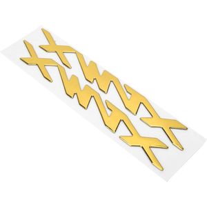 Motorfiets Embleem Stickers - 3-Dimensionale Decals - Motor Badge Sticker - X-MAX XMAX 125 250 400 - Geel .