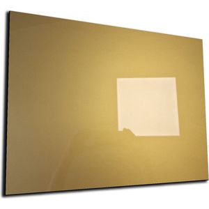 Designglas Whiteboard - Gehard Glas - Magneetbord - Memobord - Magnetisch - Krasbestendig - Frameless - 60x40cm - Goud