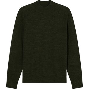 OLYMP - Modern Fit - Gebreide Trui - Donkergroen Melange - Turtleneck