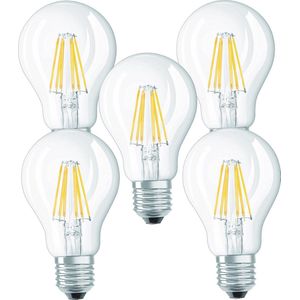 TRANGO Set van 5 E27001-5 LED-gloeilampen 8 Watt 850 lumen I warm wit I Vervanging voor 60W gloeilamp I Lamp I Lamp I LED-lamp in druppelvorm met E27-fitting I Stralingshoek 360°