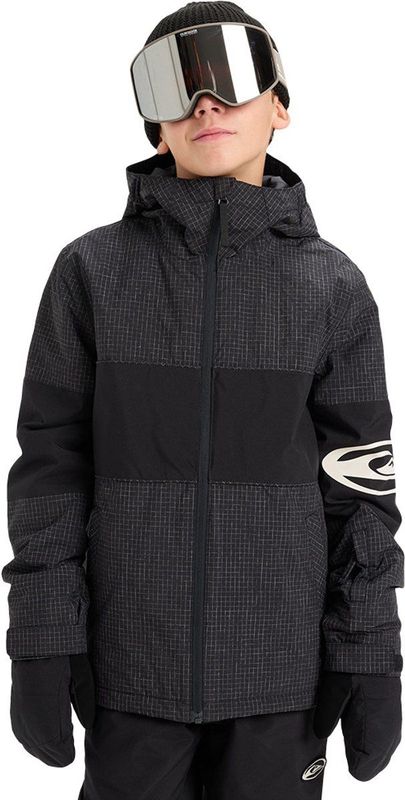 Quiksilver - High In The Hood - Jas - Zwart - Technische Sneeuwjas voor Jongens 4-16