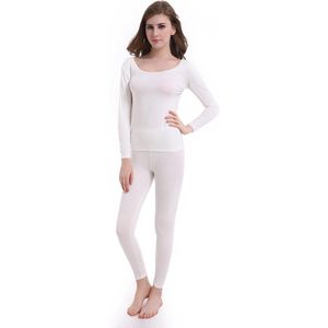 Thermo-ondergoed Dames met Ronde Hals, Stretch Dun (Shirt + Broek)