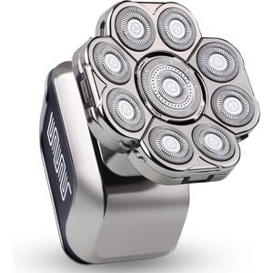 9D Roterend Scheerapparaat voor Mannen - Nat & Droog Elektrisch Hoofd- en Baardtrimmer - Waterdicht - LED Display - 5-in-1 Scheerset met Tondeuse, Baardtrimmer en Neustrimmer