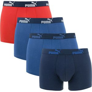 PUMA heren everyday 4P boxers blauw & rood