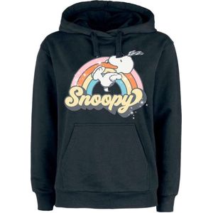 Peanuts Rainbow Snoopy Dames Trui met capuchon - zwart - S