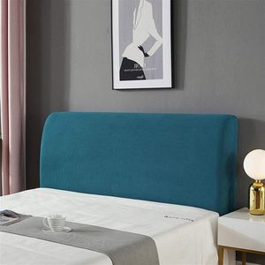 Bed Headboard Cover Plain Design Stretchy Washable Removable Blue 200cm - HAMON hoofdbord hoes elastische