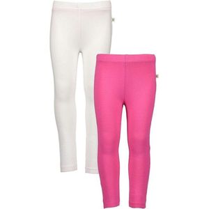 Blue Seven 2 PACK Bio Basic zomer legging WIT, ROZE - Maat 104