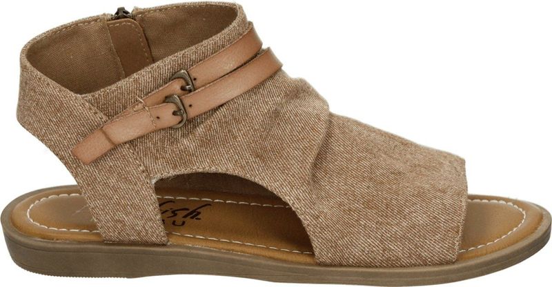 Blowfish - J4353 DENVER - Dames Sandalen - Cognac - Stof - Rubber Zool