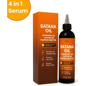 Mamosta® Batana Olie 118ml - Castor - Rosemary - Pompoenzaad - Huidolie & Haarolie - Rozemarijn Oil - Haargroei Serum