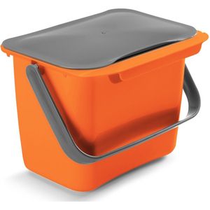 Metaltex afvalbak Bin-Tex met deksel oranje 297528001