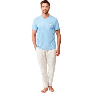 Nautica - Heren Pyjama Set, Korte Mouwen - S