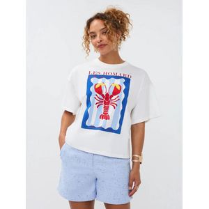 Ydence - T-shirt Lobster - Katoenmix - Relaxte Pasvorm