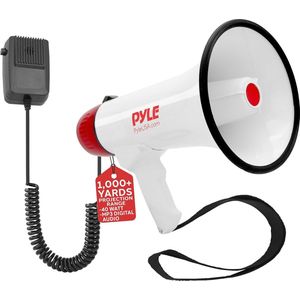 Pyle Megafoon, Speaker PA Bullhorn - 40Watt & 1000 Yard Range