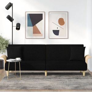 The Living Store Slaapbank Comfort - Banken - 224x89x70 cm - Zwart