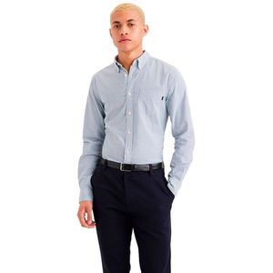 Dockers - Stretch Oxford Slim - Overhemd - Blauw - Met Lange Mouwen