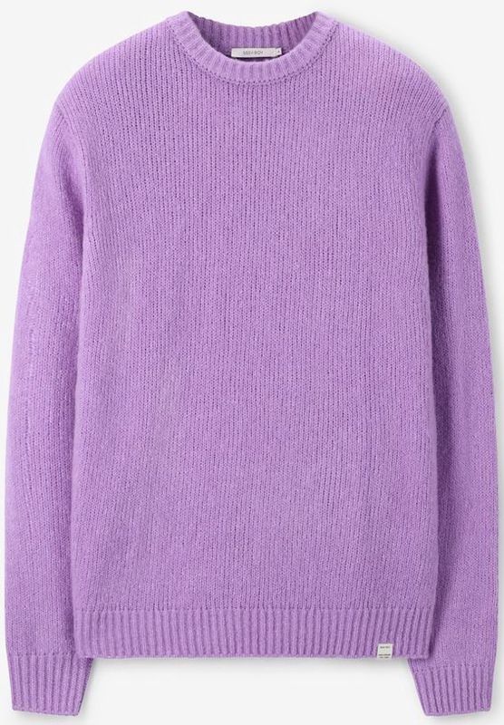 Sissy-Boy - Gebreide Trui - Paarse Kleur - Lange Mouwen - Relaxed Fit