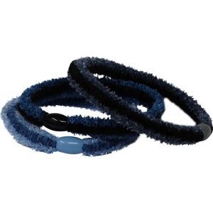 Jessidress® Haarelastiekjes Sterke Haar elastieken Stevige Elastiekjes Dames Haarelastieken - Blauw