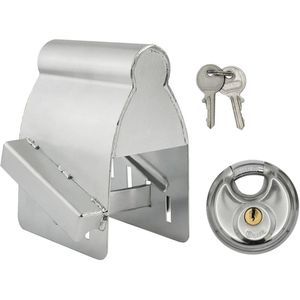 Proplus Aanhanger dissel slot - met discusslot van 60 mm - verzinkt staal - met sleutels