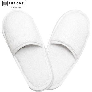 The One - Towelling - Badstofslippers - Wit - 400 gr/m² - 100% Gekamd Katoen