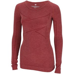 Heat Essentials Thermoshirt Dames- Merinowol - Rood-S - Thermokleding Dames- Thermo Ondergoed Dames