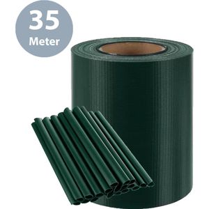 ForDig Vlechtband Groen - 35x0,19 Meter - Privacyband Tuinscherm - Privacystrips Voor Tuinafsluiting - PVC