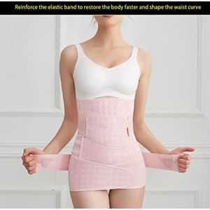 Sluitlaken - Postpartum Buikband - Buikbanden - Buikband na Zwangerschap - 3-in-1 postpartumriem voor dames - rugvormende riem, keizersnede - postnatale buikband - M - Roze