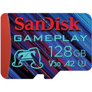 SanDisk - MicroSDXC Gameplay - 128GB - V30 U3 A2 - Zwart