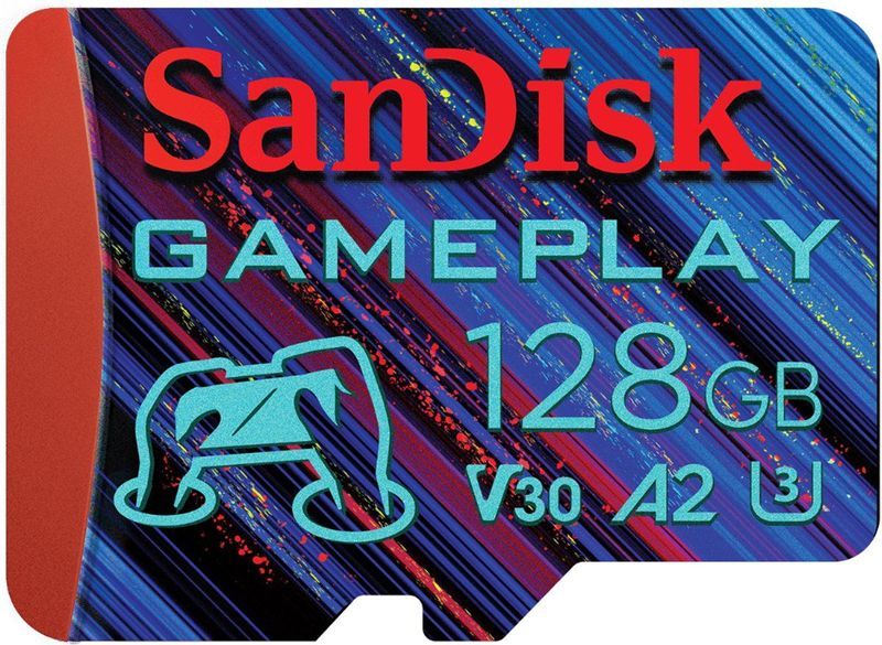 SanDisk - MicroSDXC Gameplay - 128GB - V30 U3 A2 - Zwart