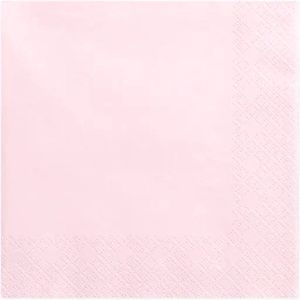 Papieren Servet Roze | Meisje | 20 stuks | 30 cm | Voor Gender Reveal en Babyshower