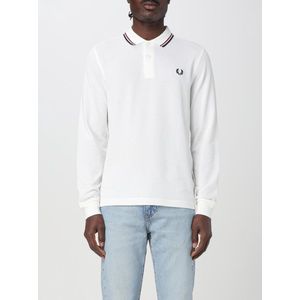 Long Sleeve Tipped Polo Shirt - White