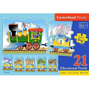 Castorland Train - Educatieve Puzzel 21 stukjes