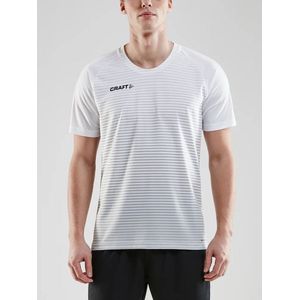 Craft Pro Control Stripe Shirt Korte Mouw Dames - Wit / Zilver | Maat: XXL