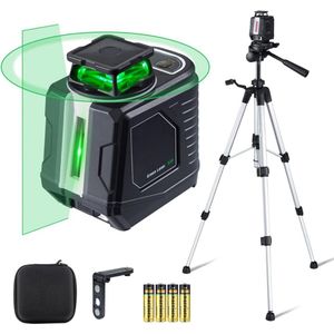 ApexArte® Kruislijnlaser - Bouwlaser - Lijnlaser met Statief - Zwart