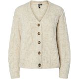 Pieces - Pcnina S V-neck Knit - Cardigan - Beige