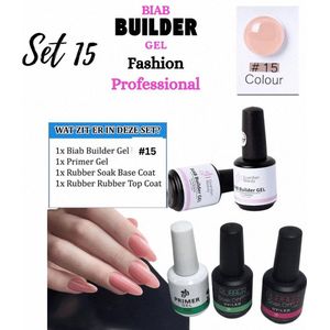 BIAB Builder Gel Set #15 - Nagellak Gel - BIAB Builder - Biab Gel - Biab Nail Gel