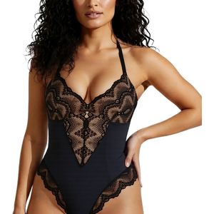 Lingerie Body - Juliette - Corrigerend - Maat S - Zwart - Shapetape - Lingerie met Kant - Lingerie Setje Vrouwen - Sexy Lingerie - String - Lingerie Erotisch - Dames Body