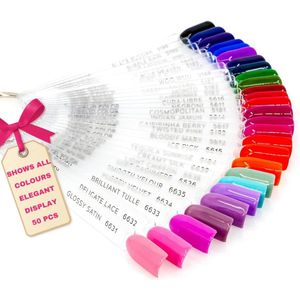 GUAPÀ - Nagel Display Color Ring - Transparant - 50 pcs - Nagellak Kleurenwaaiers