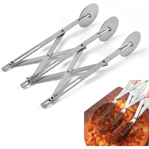 Pizza Cutter Pastry Cutter Stainless Multi Round Dough Divider Multi-Wheel for Pizza Pastry Cakes Pasta Bread etc. (3 wheels)