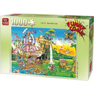 Knotsgekke Just Married Puzzel (1000 Stukjes) - Funny Comic Collection