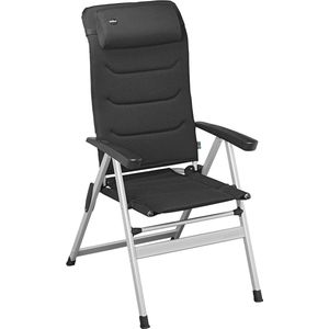 Campout Standenstoel Colibri Hybrid - 7-standen stoel - Vouwstoel - Standenstoel - Compact opvouwbaar - Inklapbaar - Campingstoel - Sneldrogend - Rugleuning 117 cm - Draagvermogen 120 kg - Inclusief Nekkussen – Zwart