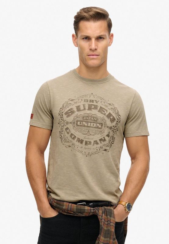 Superdry - Workwear T-shirt met tekstprint - Heren - T-shirts