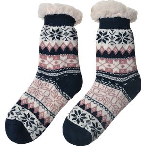 Juleeze Huissokken one size Blauw Roze Synthetisch