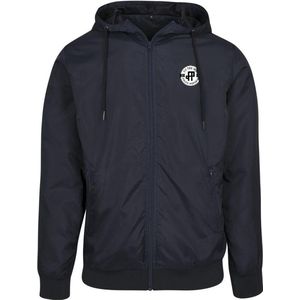 FitProWear Regenjas / Windjas Heren - Maat XL - Donkerblauw - Seizoensjas - Regenjas - Windjas - Sportjas - Hardloopjas - Jacket - Jas Nylon - Herfstjas - Voorjaarsjas