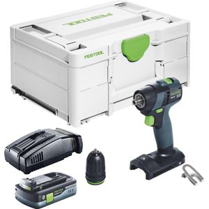 Festool TXS 18-Basic accuschroefboormachine 18 V 40 Nm borstelloos + 1x accu 4.0 Ah + snellader + systainer