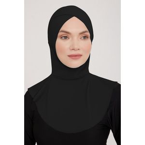 Adasea amira tulband zwemmuts zwemkapje hals bedekkend, one size, zwart