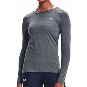 Under Armour - HeatGear Armour Longsleeve - Grijs Sportshirt-XL