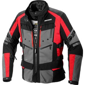 Spidi 4Season Evo Grey Red Motorcycle Jacket 2XL - Maat - Jas