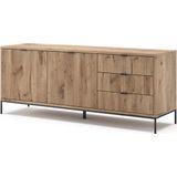 Vicco TV-meubel Eliza, Viking Eik, 150.1 x 60 cm met 3 laden, 2 deuren