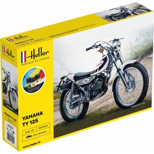 1:8 Heller 56902 Yamaha TY 125 Bike - Starter Kit Plastic Modelbouwpakket
