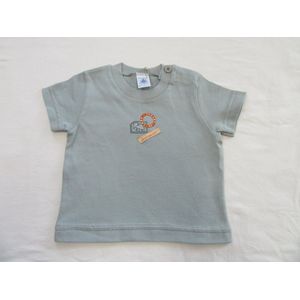 petit bateau  , jongens, t-shirt korte mouw , groen , olifant , 12 maand 74
